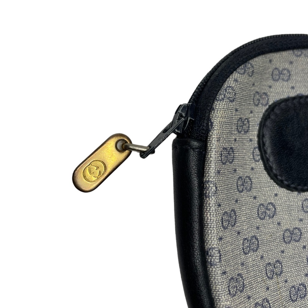 Gucci | Vintage GG Guccismw Logo Coin Purse in Navy Blue/Gold - Picture 3 of 10